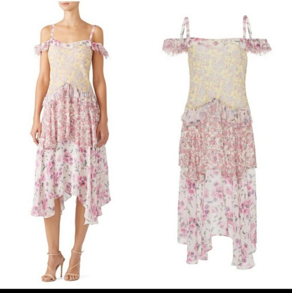 Loveshackfancy floral silk dress